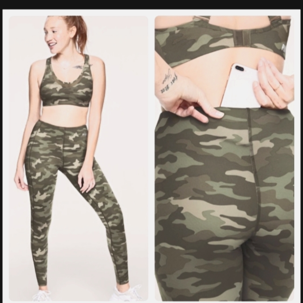 Pink Compression V High Waist Full Length Legging camo
